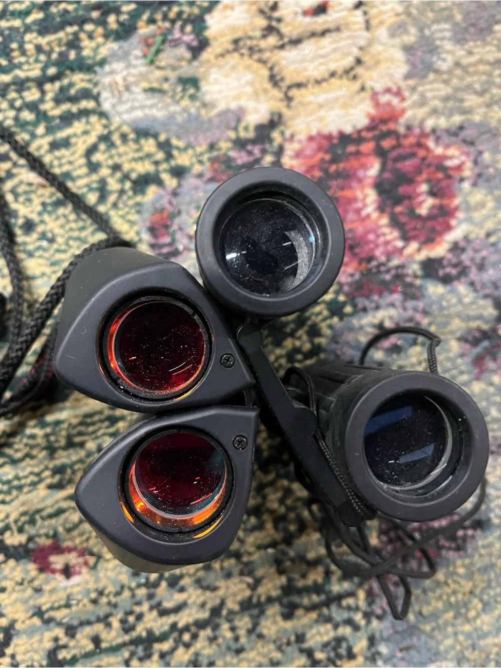 Coleman Black Compact Binoculars with Green Accents